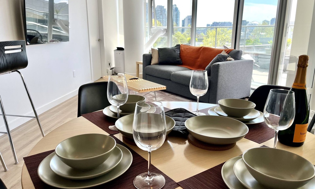 Crosstown Apartment | 2BR+Sofabed, 2Bath, Private 500sqft sundeck, EV Parking w/Pool, Sauna, Hot Tub