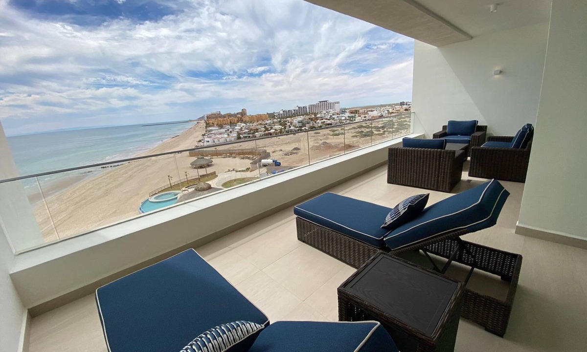 Puerto Penasco Resort | Las Palomas Phase 3 Oceanfront Barcelona 607, 2BR 2BA + Bonus Room, Balcony View