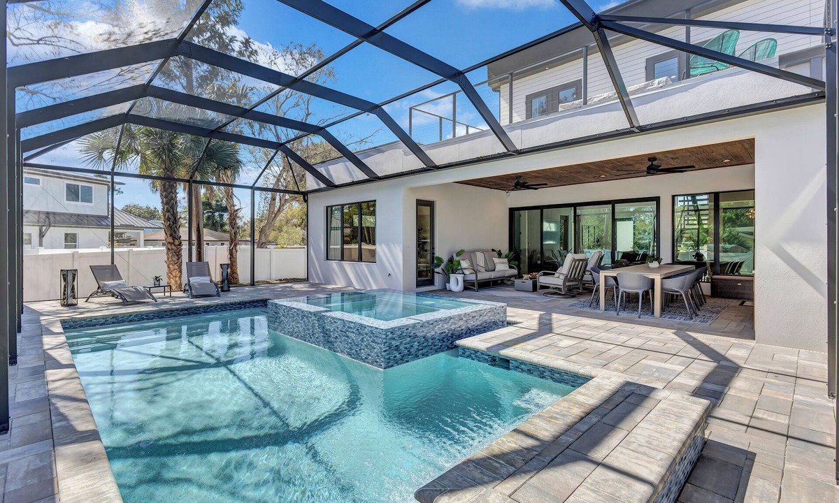 Downtown House | Modern Home + Heated Pool + Spa + Walkable Downtown + Short Drive to Beaches