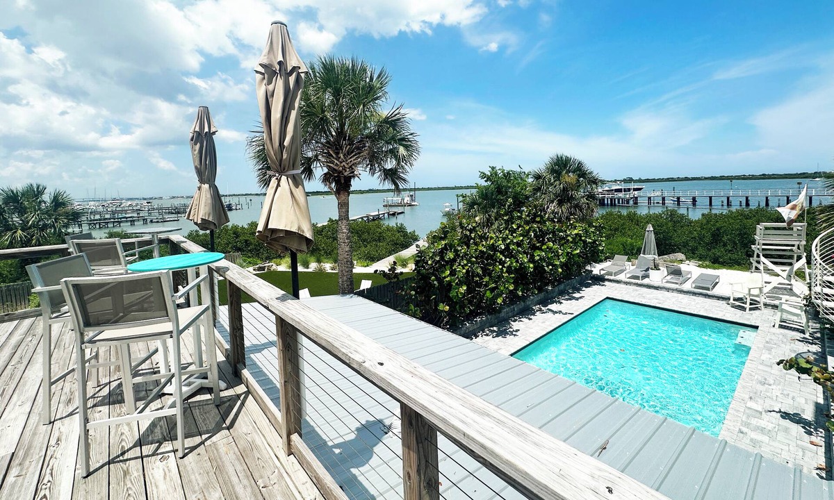 St. Augustine House | Waterfront Home w/Resort Pool, Rooftop Deck, Large Primary Suite, Great Location