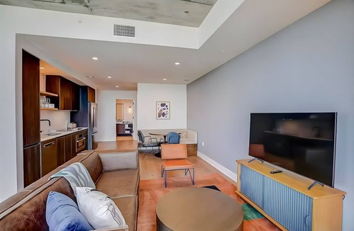 Downtown Austin House | 2 Luxury Condos, 1 Block from Rainey St | New High Rise w/Rooftop Pool & Gym
