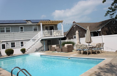 Point Pleasant Beach House | 6BR Beach Oasis & Poolside Getaway w/Game Room & Private Beach access in PPB