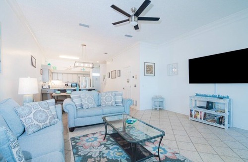 Panama City Beach House | Beachfront Townhouse(11) Pet Friendly Covered Deck