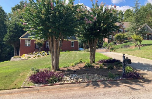 Braselton House | Deep breath and chill! Simple and soothing room and more located on main level!