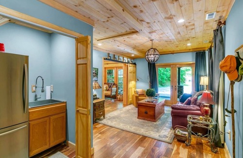 Maggie Valley Cabin | KnightFall-Luxury Cabin w/Waterfall, Pet-Friendly