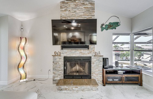 Gulf Cove House | Luxe Waterfront Oasis w/Dock, Heated Pool & Spa!