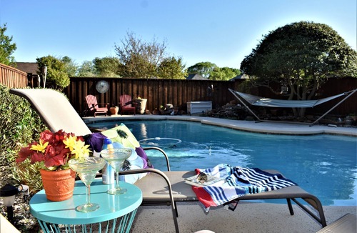 Plano House | Premier Secluded Oasis w/Diving Pool, Hot Tub, Koi Pond & Outdoor Shower
