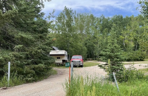Grand Beach RV Rental | Private campsite less then a mile from the bel air provincial forest