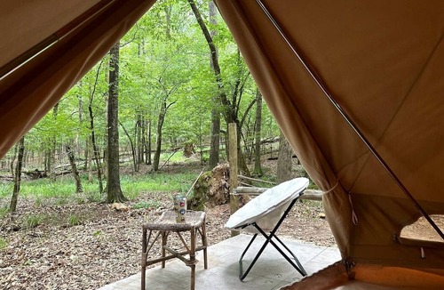 Lake Oconee RV Rental | Romantic Bell Tent Retreat in Georgia’s Enchanted Forest near Lake Oconee