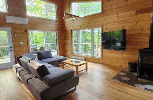 Pine Hill Ski Chalet | The 22 | Lakefront Cabin - Hot Tub, High-Speed Wifi, Work Friendly, Nature