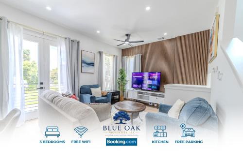 3 Bedroom House By Blue Oak Residential Furnished Short Term Rentals Houston Near Med Center, NRG, Zoo, Downtown