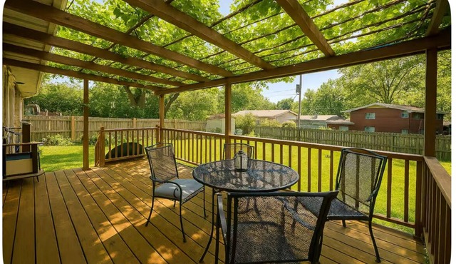 Base yourselves here! 3 bes+2ba w/great yard, dual monitor workstation!