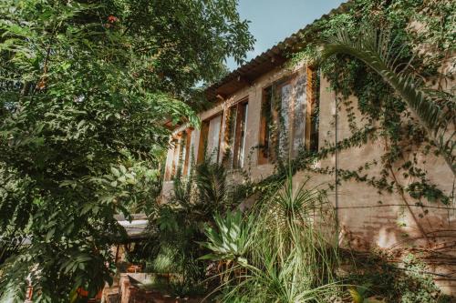 CASITA TECA jardín de esculturas junto al río