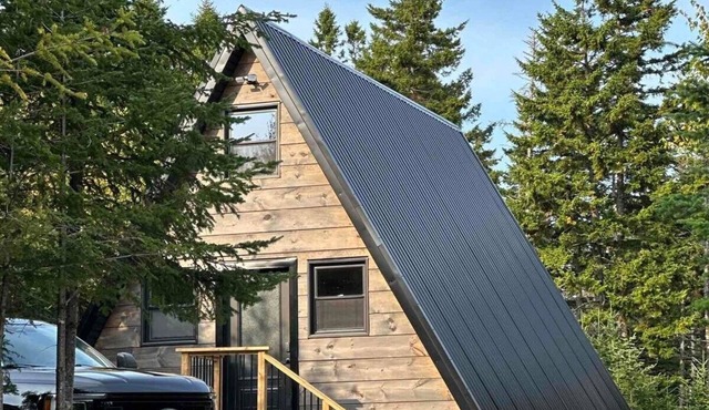 Custom-built Aframe cabin! With hot tub, fire pit, and lake access! in Damascus