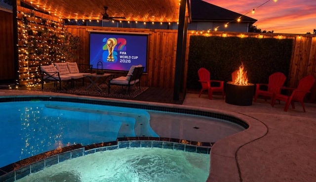 FIFA2026, Pool + FREE Heated Spa, ATTstadium, Six Flag