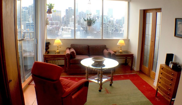 Furnished 1BR for rent with a view of downtown Vancouver