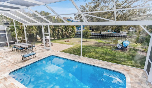 Honeysuckle Waterfront Home | Heated Pool, Creek Views, 3BR Retreat Near Beach