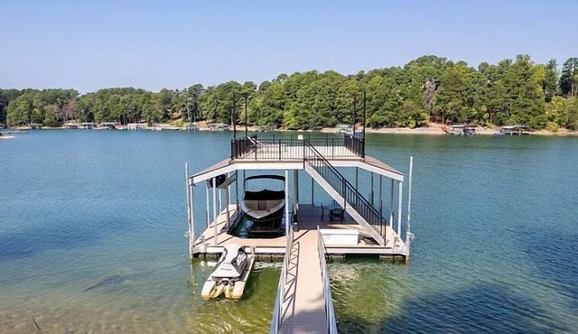 Lake Lanier Luxury Water Front Retreat with Large Dock, Boat Rental & Lake Views