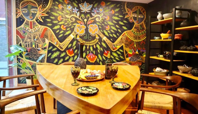 Luxurious Mid Century Modern folk art home