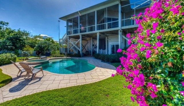 Luxury 4 PLUS bedroom pool home with private dock on Kettle Harbor!