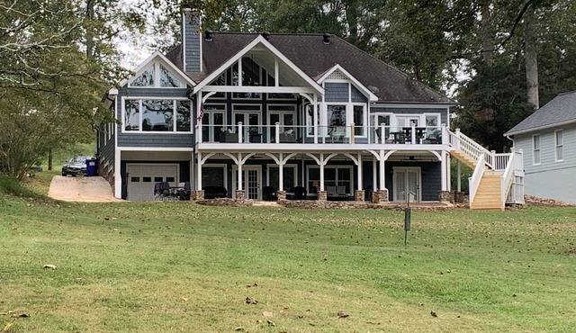 Luxury 5 bed, 4 bath Lake Lanier Home, quiet cove, brand new dock, flat backyard