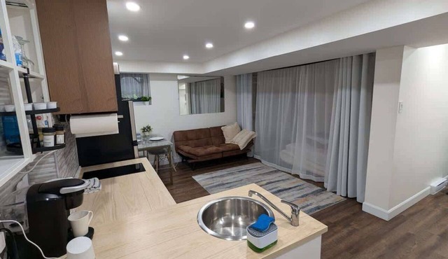 Modern Basement Studio w/Kitchen, Free Parking