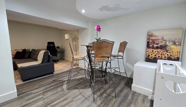Newly renovated, bright 1bdrm, sleeps 4 basement suite. Kitchen, Wifi, Netflix