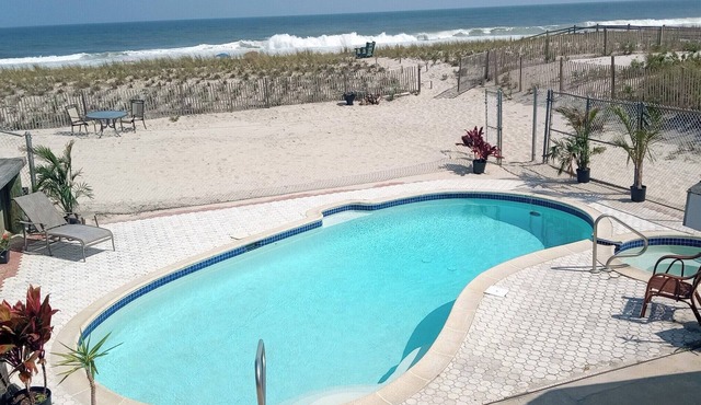 Oceanfront Beachfront+Private Oceanfront Pool+Exclusive Private Beach for 1 Home in Mantoloking