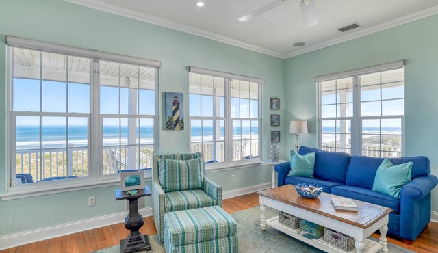Oceanfront Family Escape! Two Balconies, Private Boardwalk to Beach, Hot Tub! $300 in Free Tickets! in Saint Augustine