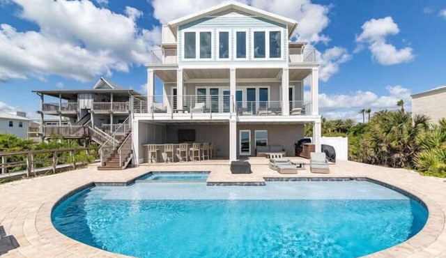 Oceanfront Luxury Pool, Spa & Private Beach Access in St. Augustine