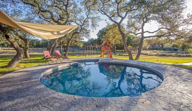 Outdoor Utopia Acreage Retreat | Backyard with Private Pool, Playground | Families & Dogs Welcome