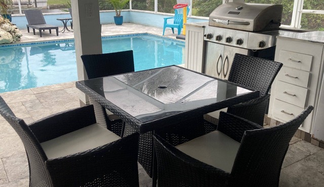 Private updated house with heated pool! Canal frontage for boats and gulf access