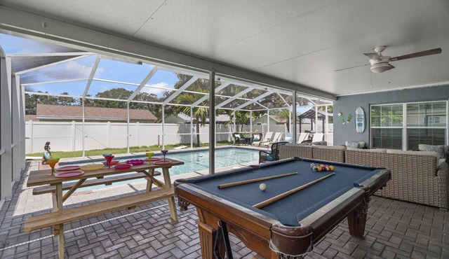 Quiet, Centrally Located Home w/Heated Pool, Gas Grill & Private Backyard - Poolside Paradise