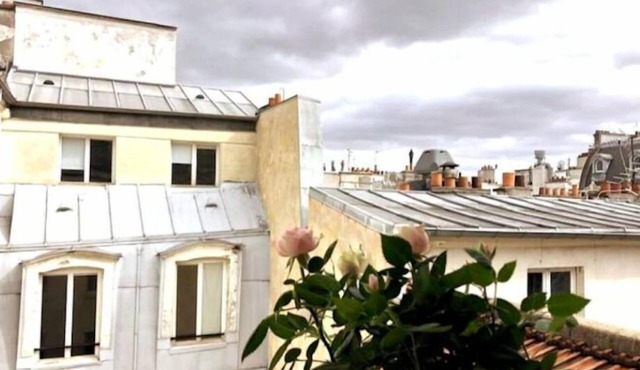 Quiet Studio, Elevator Queen size bed+extra mattress for a kid < 10 years - AC in Paris