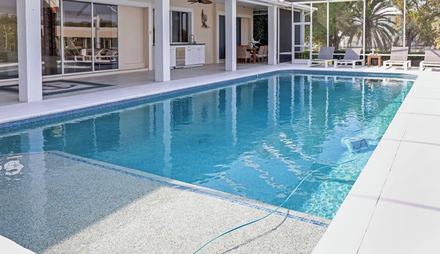 Waterfront luxury estate.