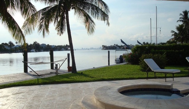 Waterfront views from every room facing Miami
