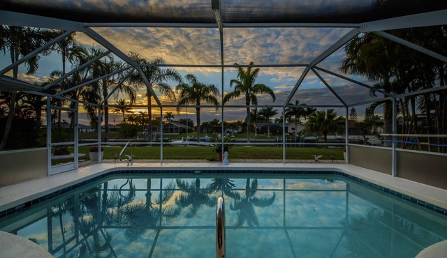 Waterfront Villa with Heated Pool & Dock - Villa Calusa - Roelens Vacations