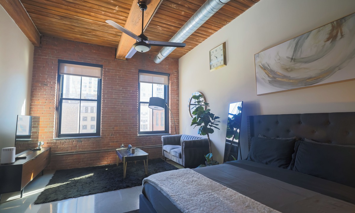Downtown Jersey City Apartment | Luxe Industrial Loft in the Heart of City near NYC