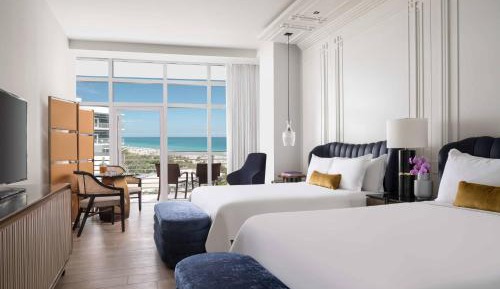 Partial Ocean View Room with 2 Double Beds