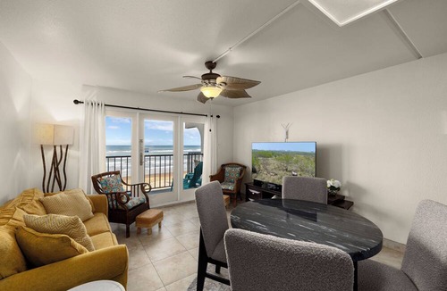 South Padre Island Condo | Hear the Waves from Beachfront Florence I #402! Dog-Friendly!