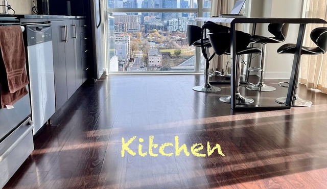 Home away from home. With gorgeous view of the CN tower, lake and the city