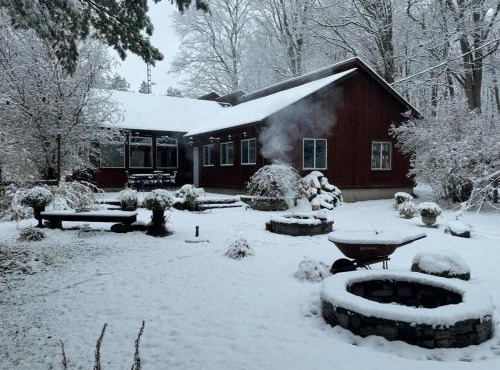Peaceful Forest Retreat with Fire Pit and BBQ near Mansfield Ski Club
